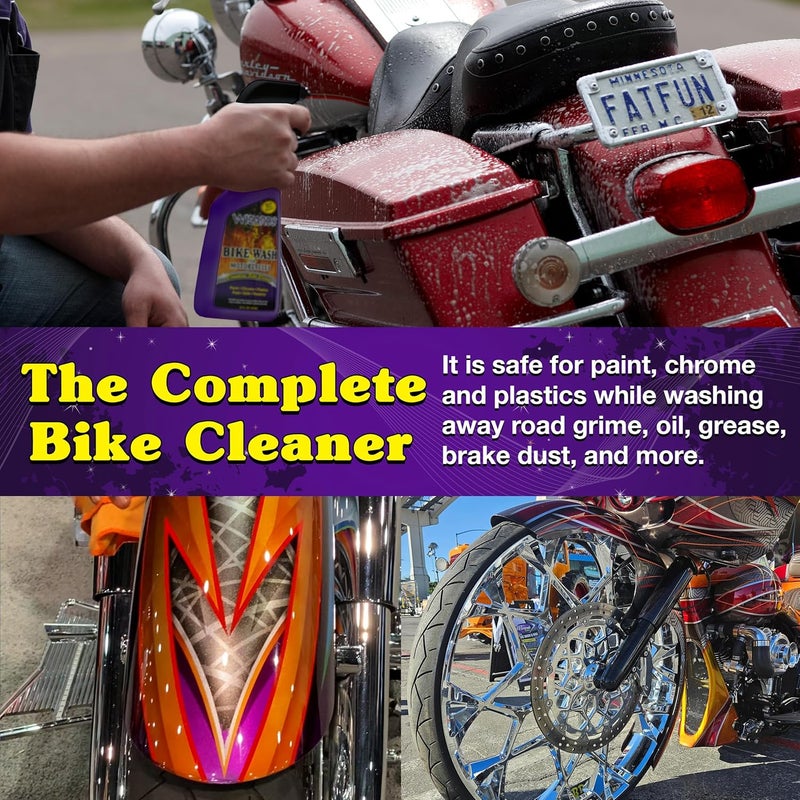 WIZARDS Bike Wash - Cleaner For Motorcycle Washing Kit- Quick Detailer for Bike with Bug Remover - For Your Motorcycle Accessories and Detail Kit - 22 oz - Image 4